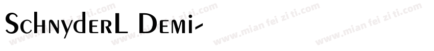 SchnyderL Demi字体转换